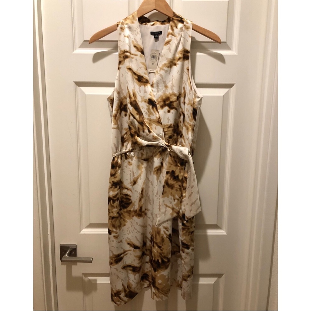NWT $158 Ann Taylor Silky Sexy V-Neck Sleeveless Dress Size 10